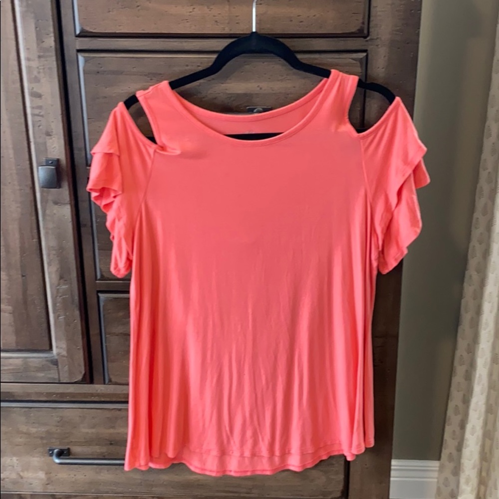 Coral/Pink Coke Shoulder Top